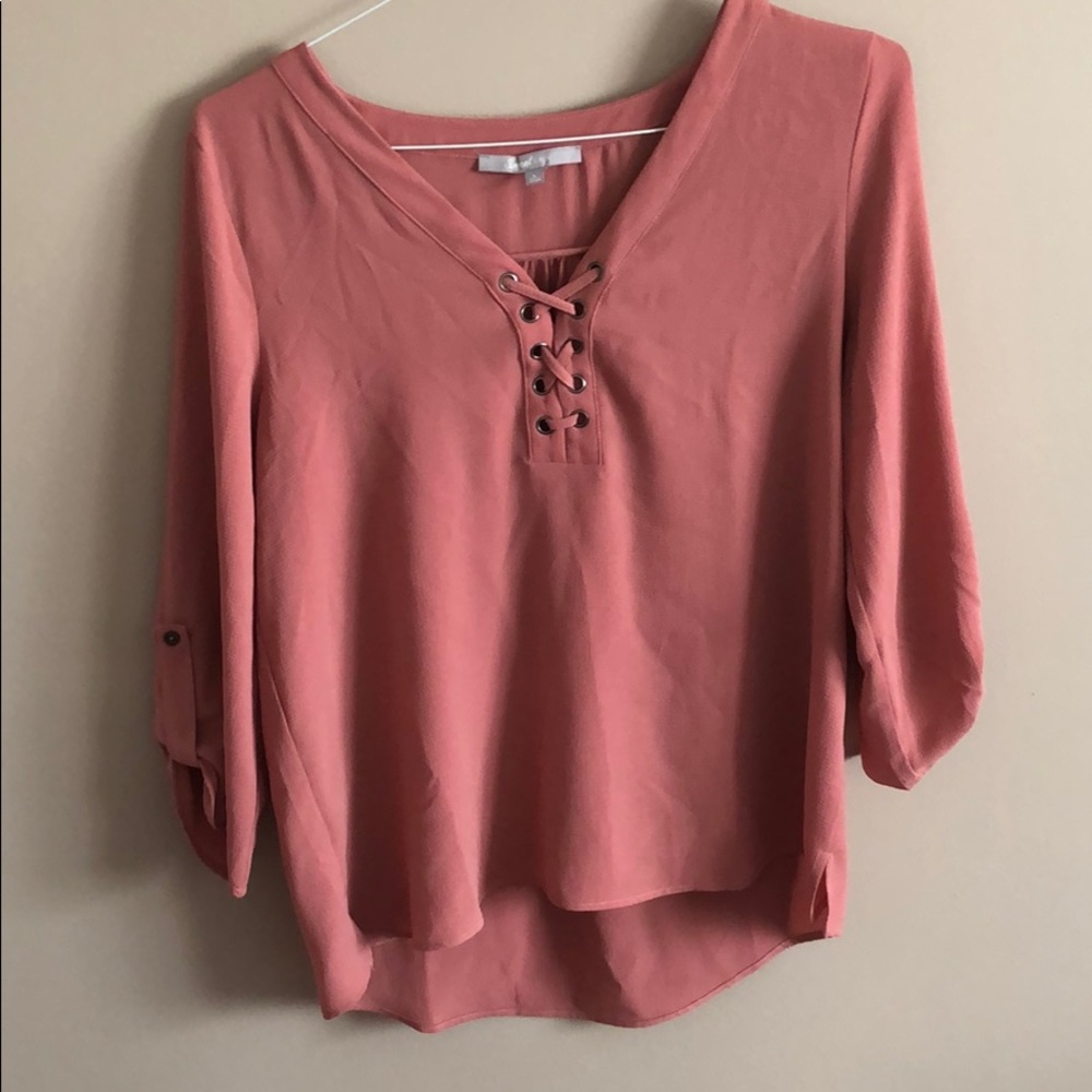 Pink L flowey blouse
